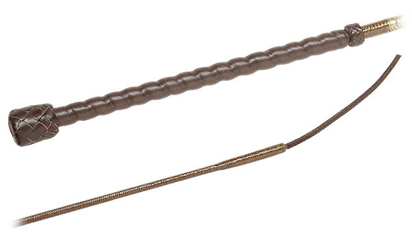 Fleck Dressurgerte mit Ledergriff, lackiert