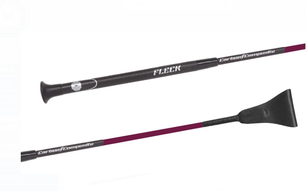 Fleck Reitstock CARBON Composite, Kunststoff-Knopf
