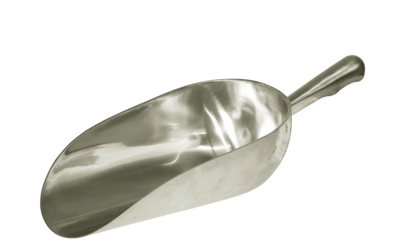 Kerbk Futterschaufel Alu groß rund