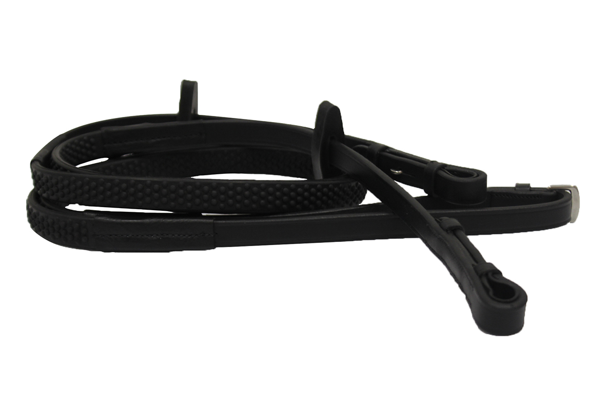 Horseware Rambo Micklem Competition Reins English Leather - Gummizügel