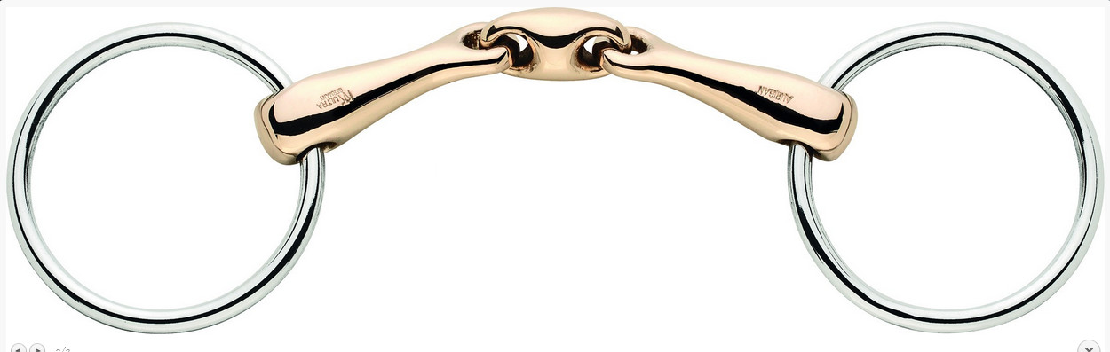Sprenger Gebiss KK-Ultra doppelt. gebr. Aurigan/Edelstahlringe 14mm