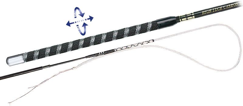 Fleck Teleskop Bogenpeitsche Carbon Comp. mit Vario-Griff