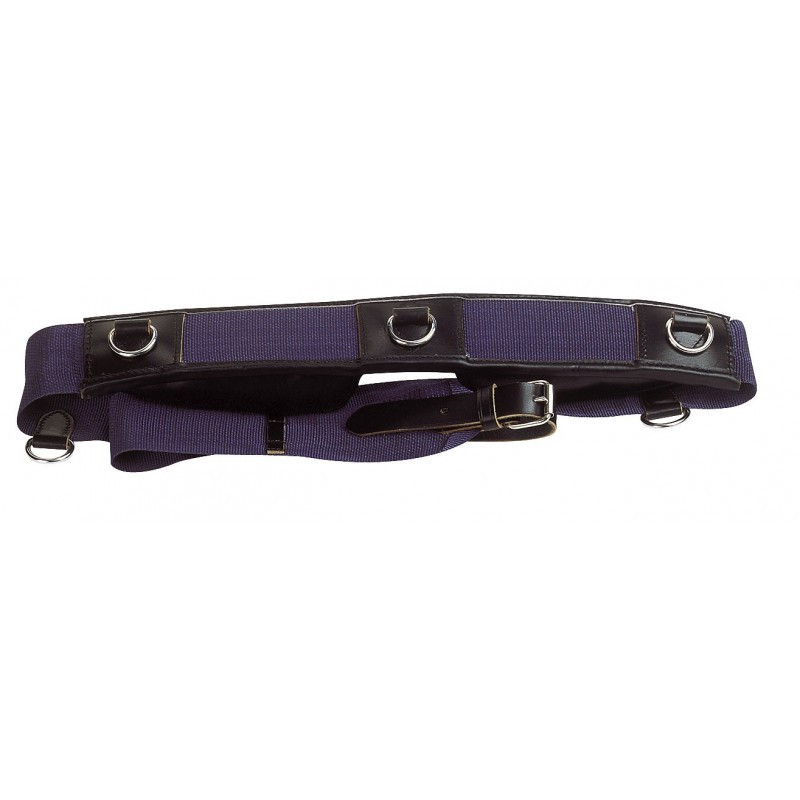 Nylon Longiergurt mit Ringen, Lederkissen
