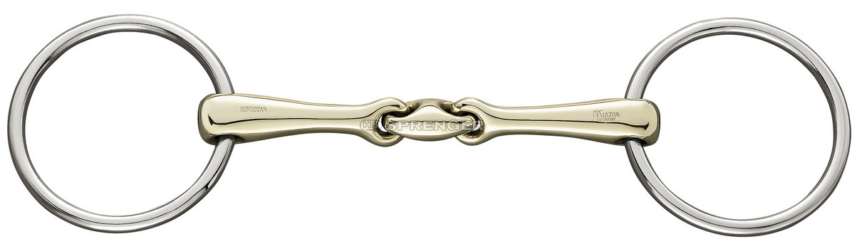 Sprenger Gebiss KK Ultra doppelt. gebr. Sensogan/Edelstahlringe 18mm