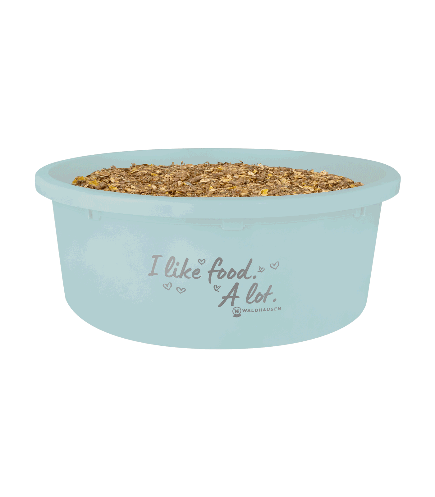Waldhausen Müsli Schale XL mit Deckel, 8 Liter, " I like food" türkis 8 Liter