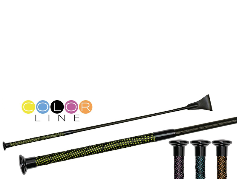 Fleck Dressurgerte COLORLINE, Nylon gesp., Colorline-Wickelgriff